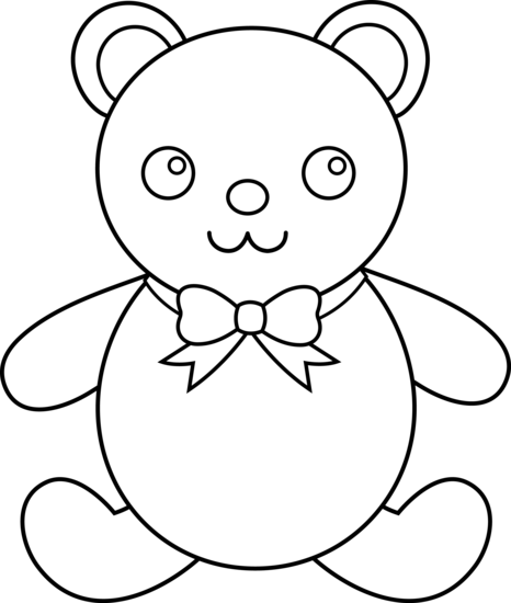 466x550 Drawing Bear Free Download On Unixtitan - Black Bear Line Drawing