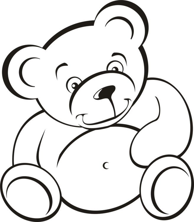 656x750 Teddy Bear Giant Panda American Black Bear Colouring Pages Cc0 - Black Bear Line Drawing