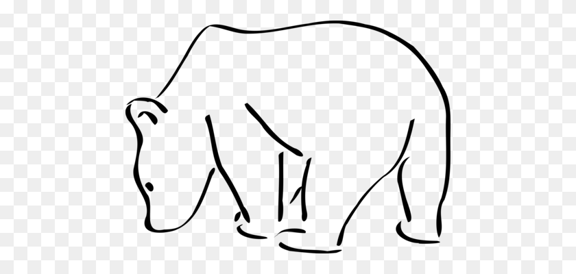 840x400 Bear Drawing Free Download Best Bear Drawing - Black Bear Line Drawing