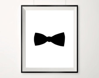 340x270 bow tie wall art etsy - Black Bow Tie Drawing
