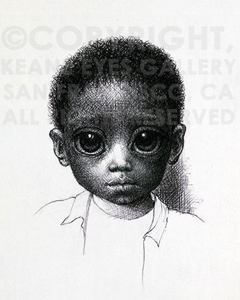 345x432 black boy keane eyes gallery - Black Boy Drawing