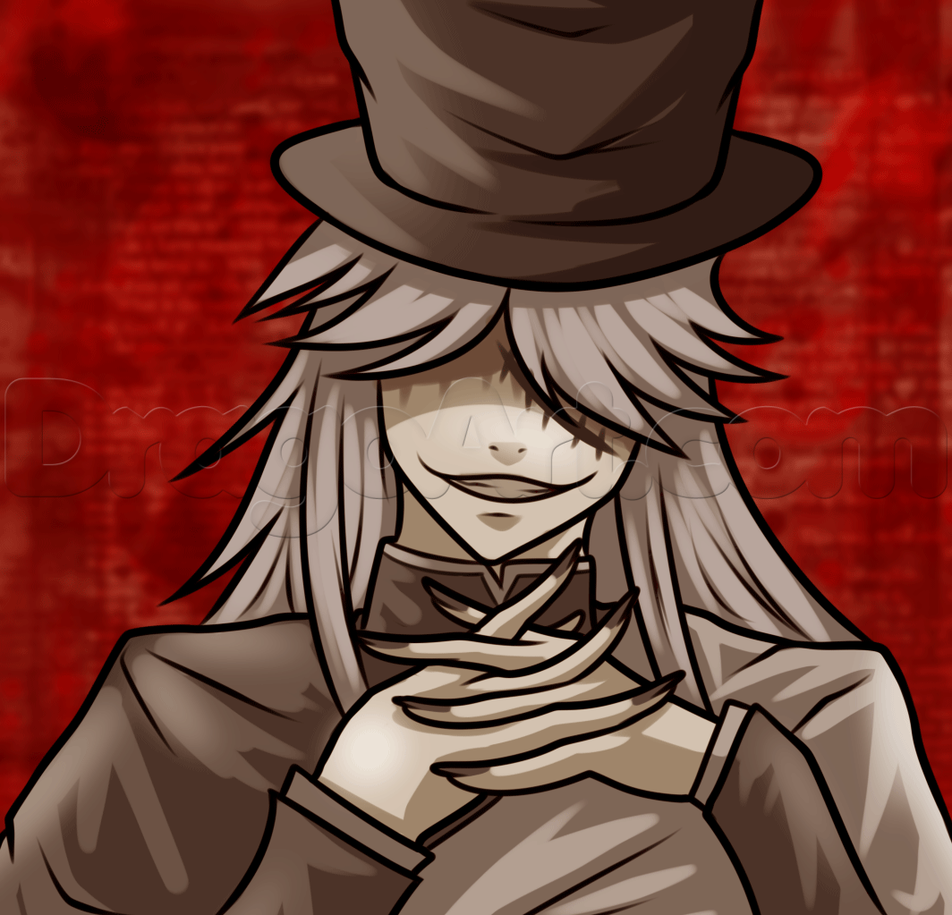 1064x1023 How To Draw The Undertaker From Black Butler, Step - Black Butler Drawing