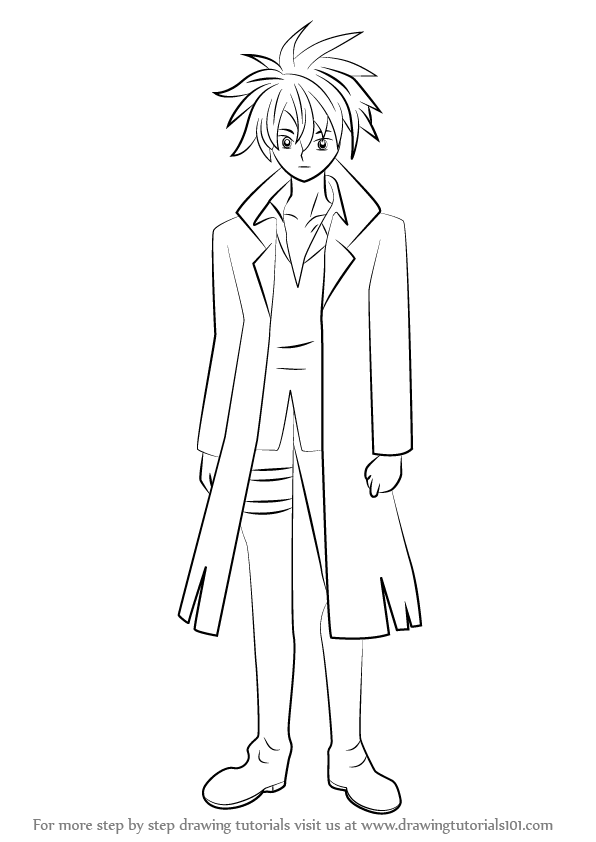 596x842 Learn How To Draw Train Heartnet From Black Cat - Black Cat Drawing Images