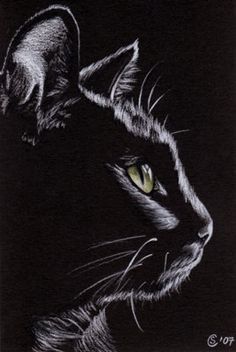 Black Cat Drawing Images at PaintingValley.com | Explore collection of ...