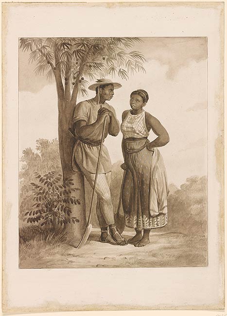 467x650 Johann Moritz Rugendas Black Couple With Farm Tools Beside - Black Couple Drawings