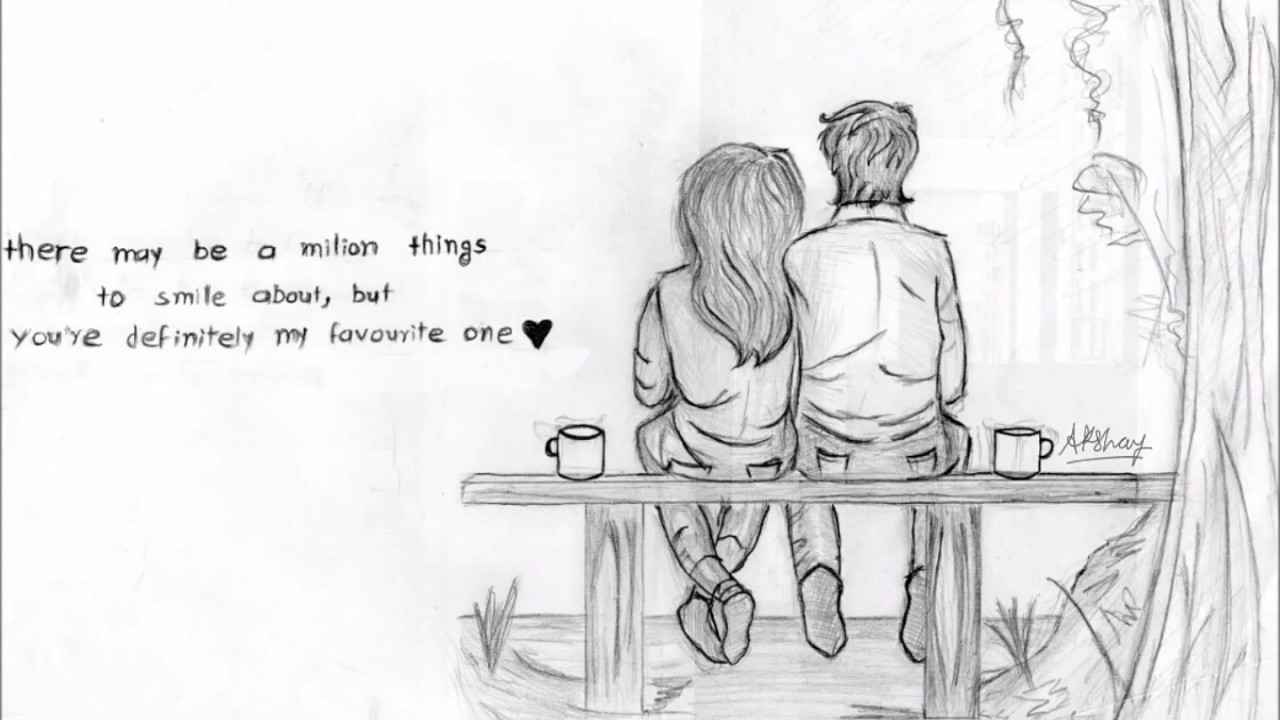 1280x720 Love Couple Drawing - Black Couple Drawings