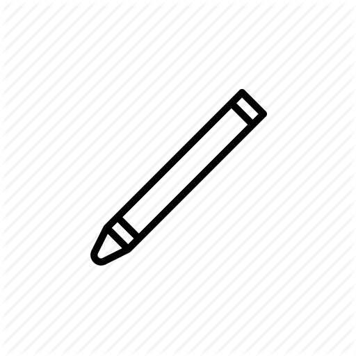 512x512 crayon, drawing, stationary, writing icon - Black Crayon Drawing