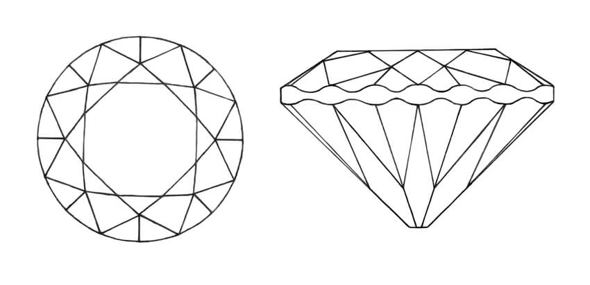 850x411 How To Draw A Diamond - Black Diamond Drawing