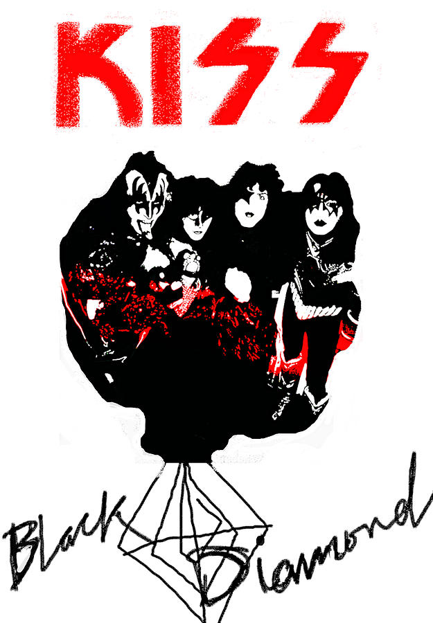 625x900 Kiss Black Diamond Drawing - Black Diamond Drawing