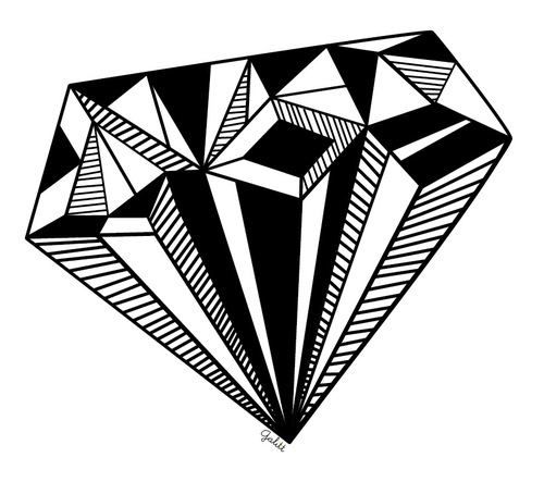 500x443 Diamond Drawing Discovered - Black Diamond Drawing