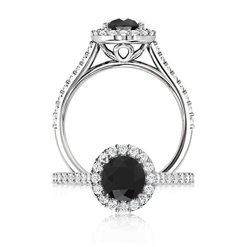 1024x1024 Black Diamond Halo - Black Diamond Drawing