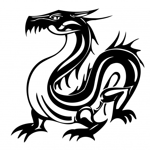 615x615 Black Dragon Free Stock Photo - Black Dragon Drawing