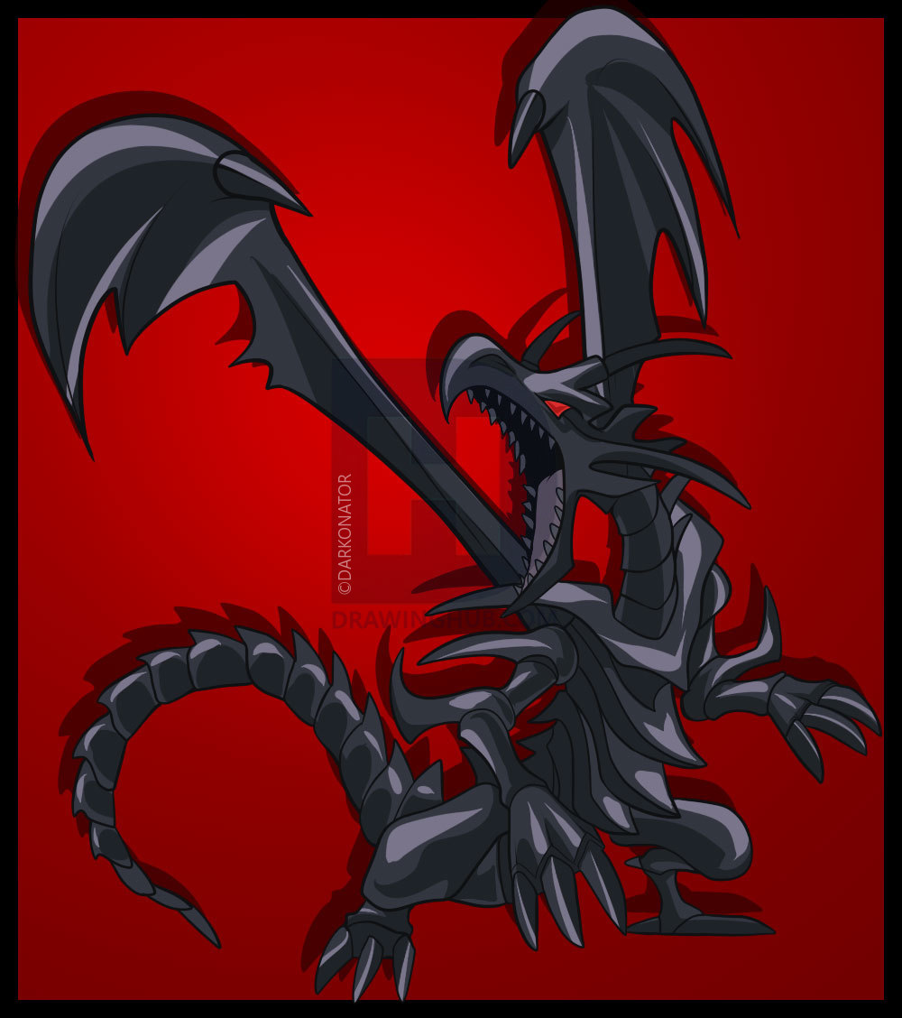 1000x1128 How To Draw Red Eyes Black Dragon, Step - Black Dragon Drawing