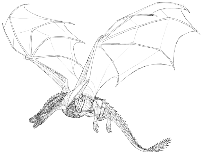 700x533 how to paint game of thrones' drogon in sketchbook - Black Dragon Drawing