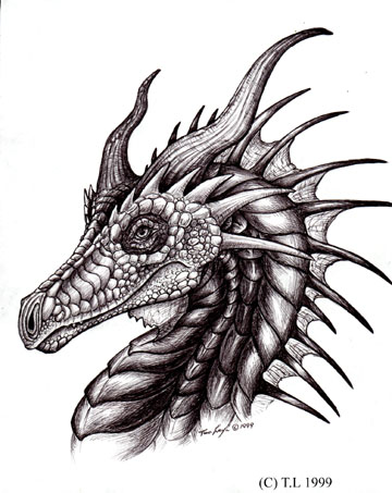 Black Dragon Drawing at PaintingValley.com | Explore collection of ...