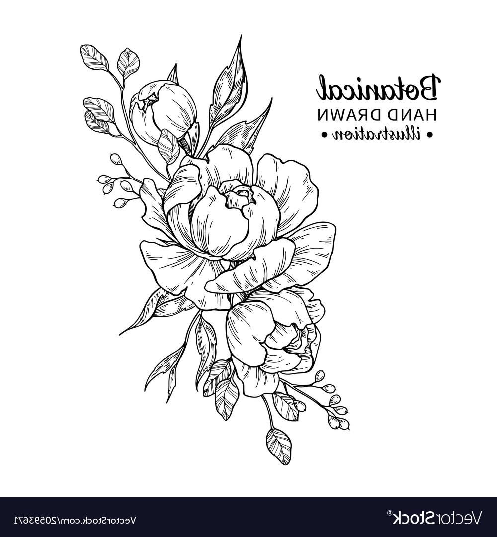 1000x1080 Hd Black Vintage Flower Drawings Vector Drawing Free Vector Art - Black Drawings