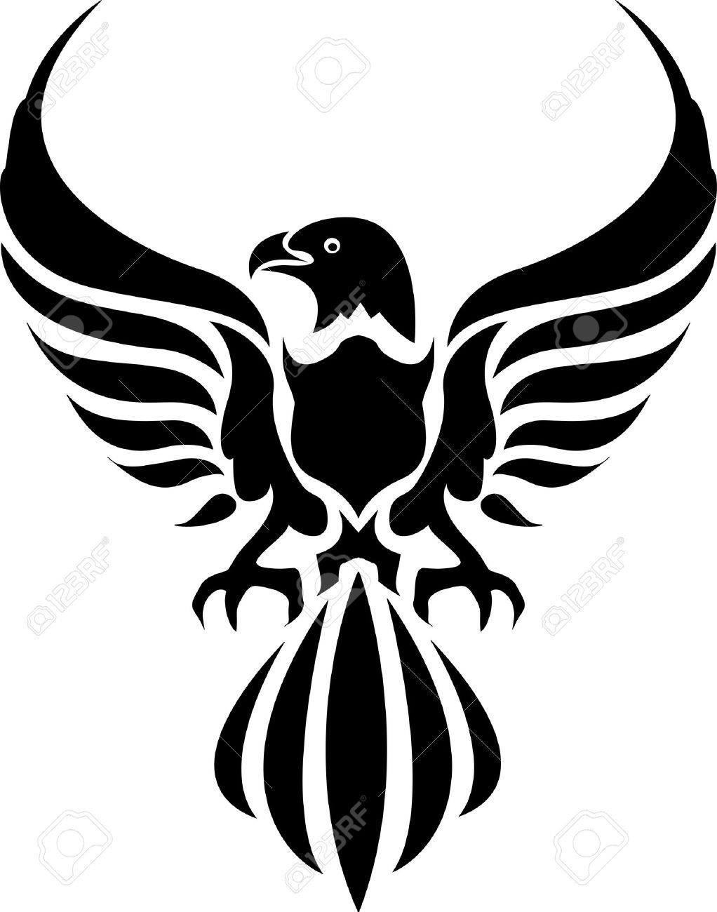 1022x1300 Black Eagles Isolated On White Background Clipart Tribal - Black Eagle Drawing