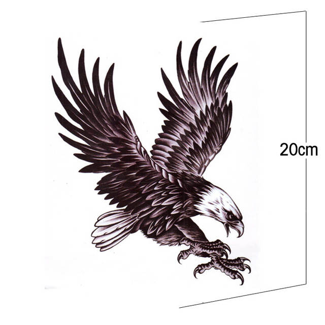 640x640 Online Shop X Cm Big Black Eagle Totem Tattoo Arm Back - Black Eagle Drawing