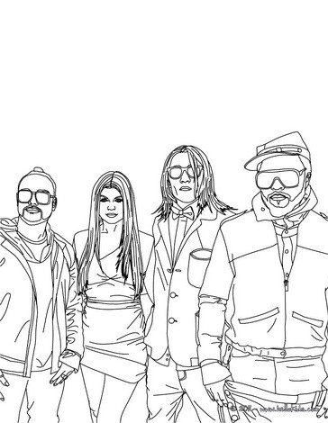 364x470 black eyed peas coloring pages, free online games, videos - Black Eyed Peas Drawing