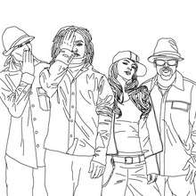 220x220 fun the black eyed peas coloring pages - Black Eyed Peas Drawing
