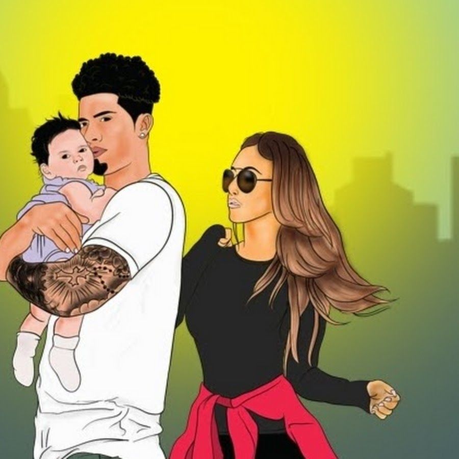 900x900 Ace - Black Family Drawing