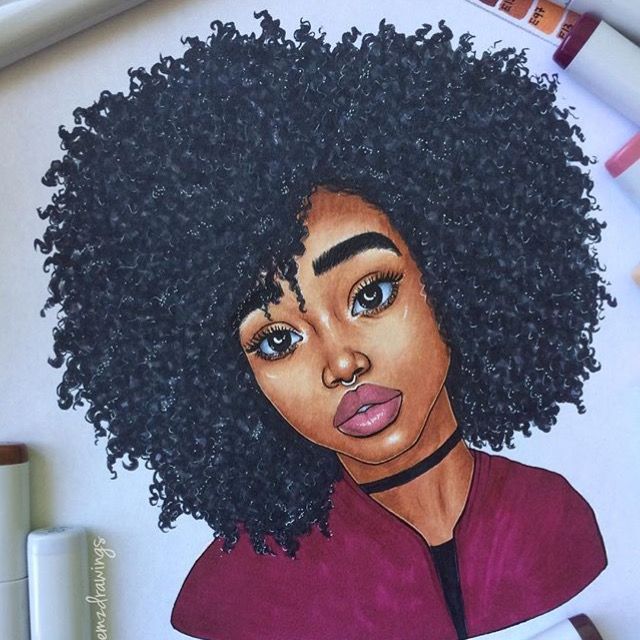 640x640 Art Art, Drawings, Black Artwork - Black Female Drawing