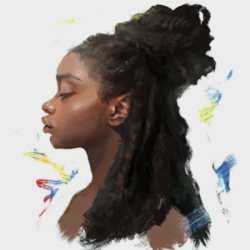 250x250 Black Girl Art Tumblr - Black Female Drawing