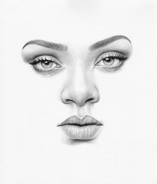 538x630 Breathtakingly Realistic Sketches Of Black Women And Girls - Black Female Drawing