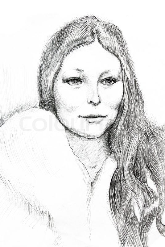 535x800 Beautiful Girl Painting Drawing Simple Stock Photo Colourbox - Black Female Drawing