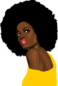 227x340 Black Woman African Americans Negro Female Cc0 - Black Girl Afro Drawing