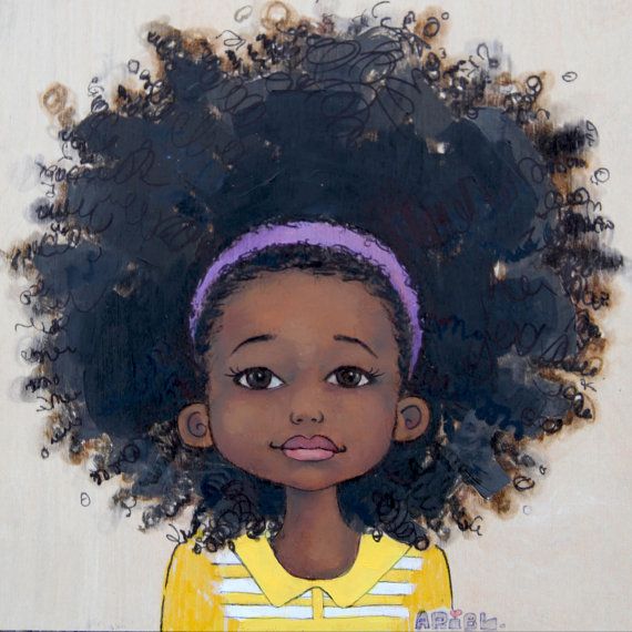 570x570 Amazing Black Hair Art Pictures And Paintings - Black Girl Afro Drawing