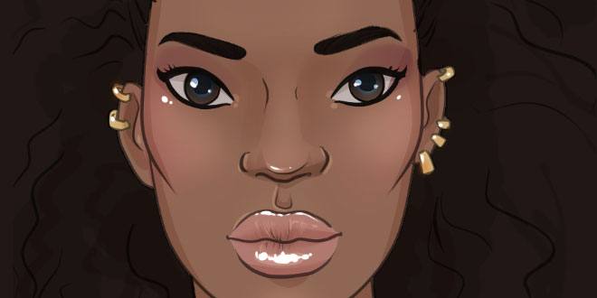 Black Girl Drawing at PaintingValley.com | Explore collection of Black ...