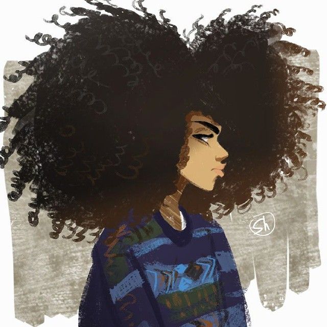 640x640 Amazing Black Hair Art Pictures And Paintings - Black Girl Drawing