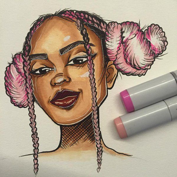 600x600 Photos Drawings Of Little Black Girls - Black Girl Drawing