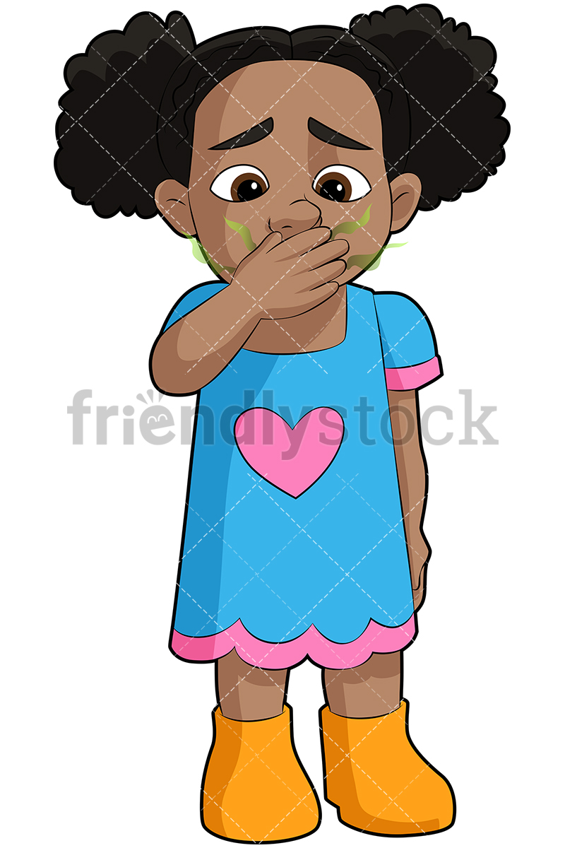 800x1200 black girl with bad breath vector cartoon clipart - Black Girl Drawing Cartoon