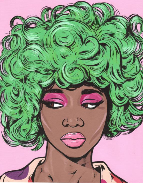 500x637 drawing girl beautiful vintage black girl comic comics pop art - Black Girl Drawing Cartoon