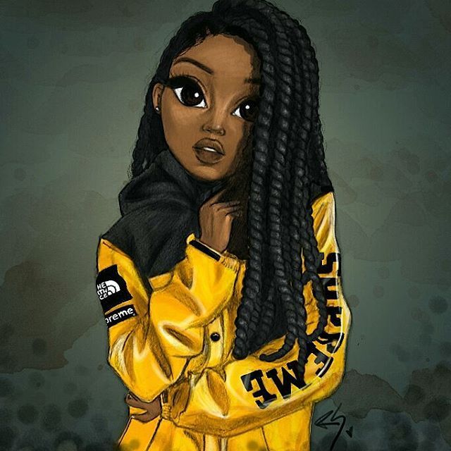 Black Girl Drawing Cartoon at PaintingValley.com | Explore collection
