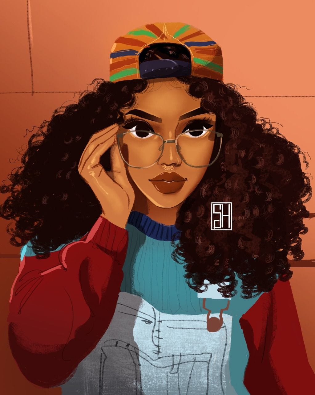 Black Girl Drawing Tumblr at PaintingValley.com | Explore collection of ...