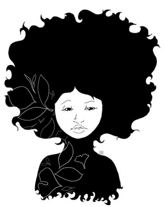 Black Girl With Afro Drawing At Paintingvalley Com Explore