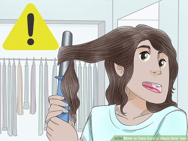 728x546 How To Take Care Of Black Girls' Hair - Black Girl With Afro Drawing