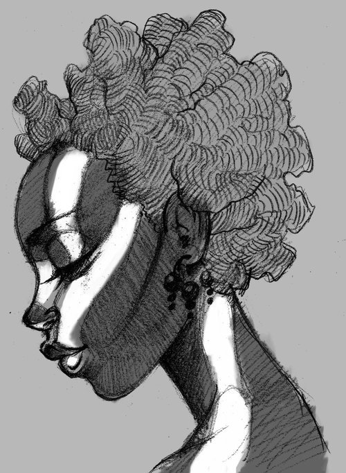 Black Girl With Afro Drawing At Explore Collection Of Black Girl With Afro 