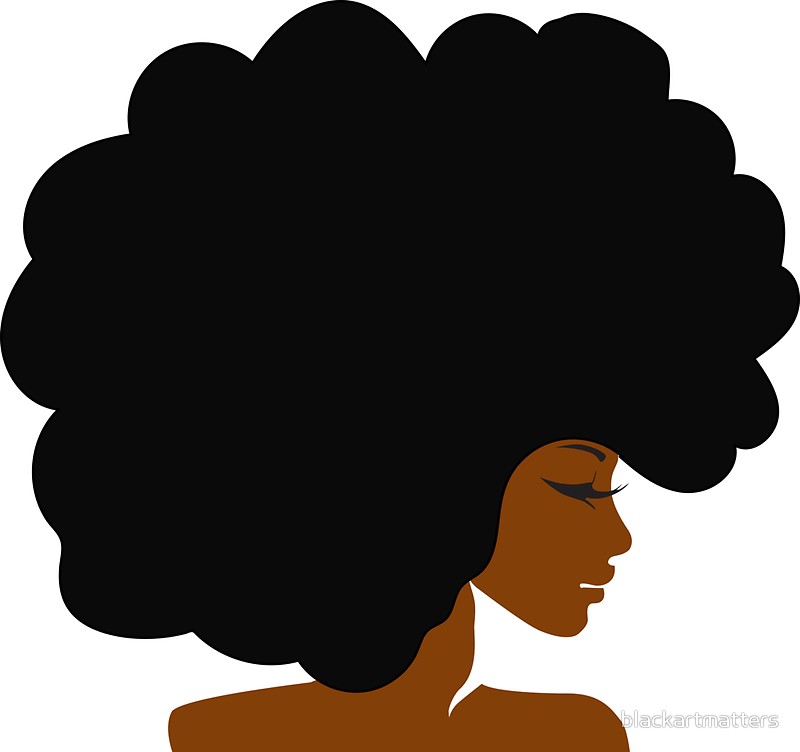 800x752 Silhouette Of Black Women With Afro Great Free Clipart - Black Girl With Afro Drawing