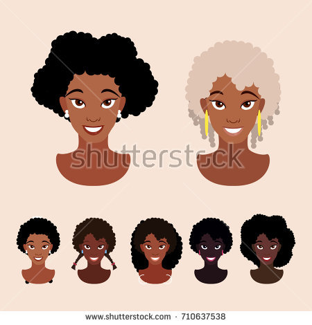 450x470 Cute Black Girl Drawings - Black Girl With Afro Drawing