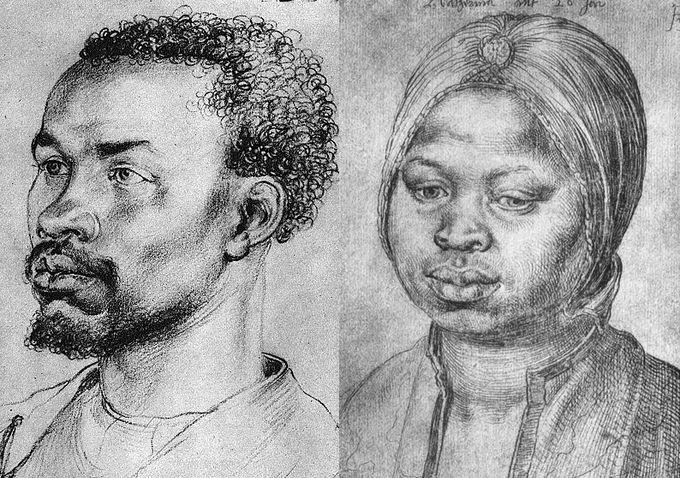 680x478 Afro Europe Black Man And Woman In Century Drawing Come - Black Girl With Afro Drawing