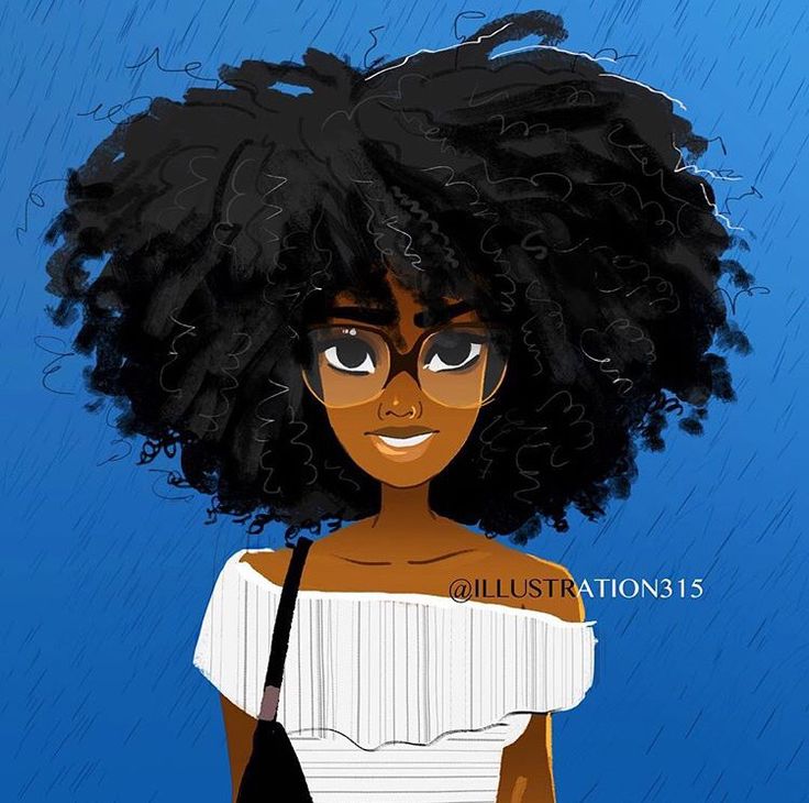 Black Girl With Natural Hair Drawing At Paintingvalley Com