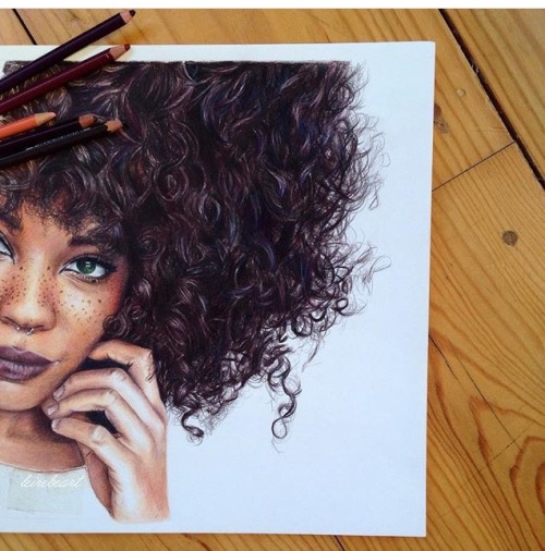 500x506 drawing art painting black girls black art afro natural hair - Black Girl With Natural Hair Drawing