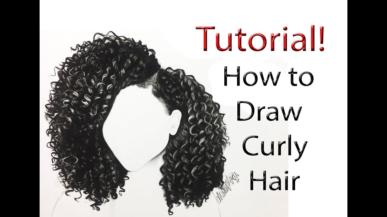 1280x720 How To Draw Curly Hair - Black Hair Drawing