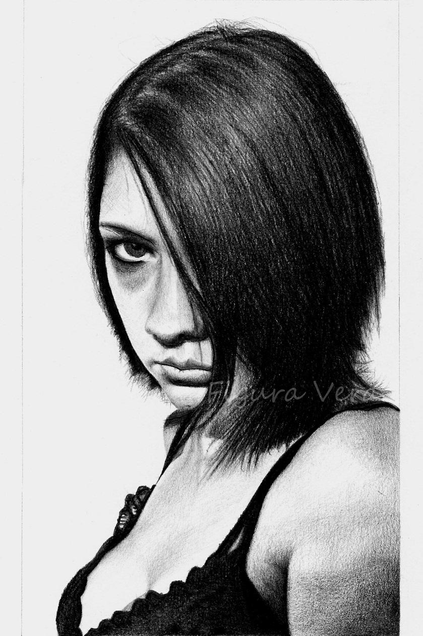 839x1261 bored figura vera - Black Hair Drawing