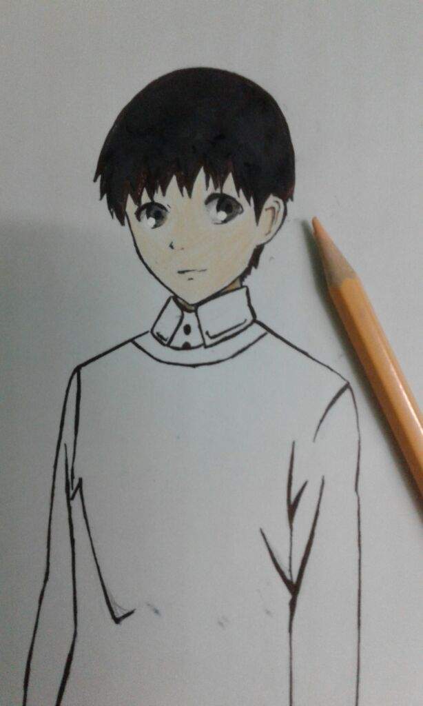 614x1024 Drawing Kaneki Ken - Black Hair Drawing