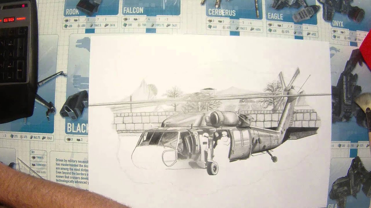 1280x720 How To Draw A Blackhawk - Black Hawk Drawing